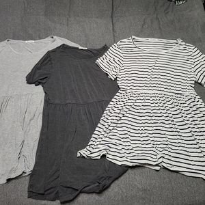 Three pack of maternity shirts